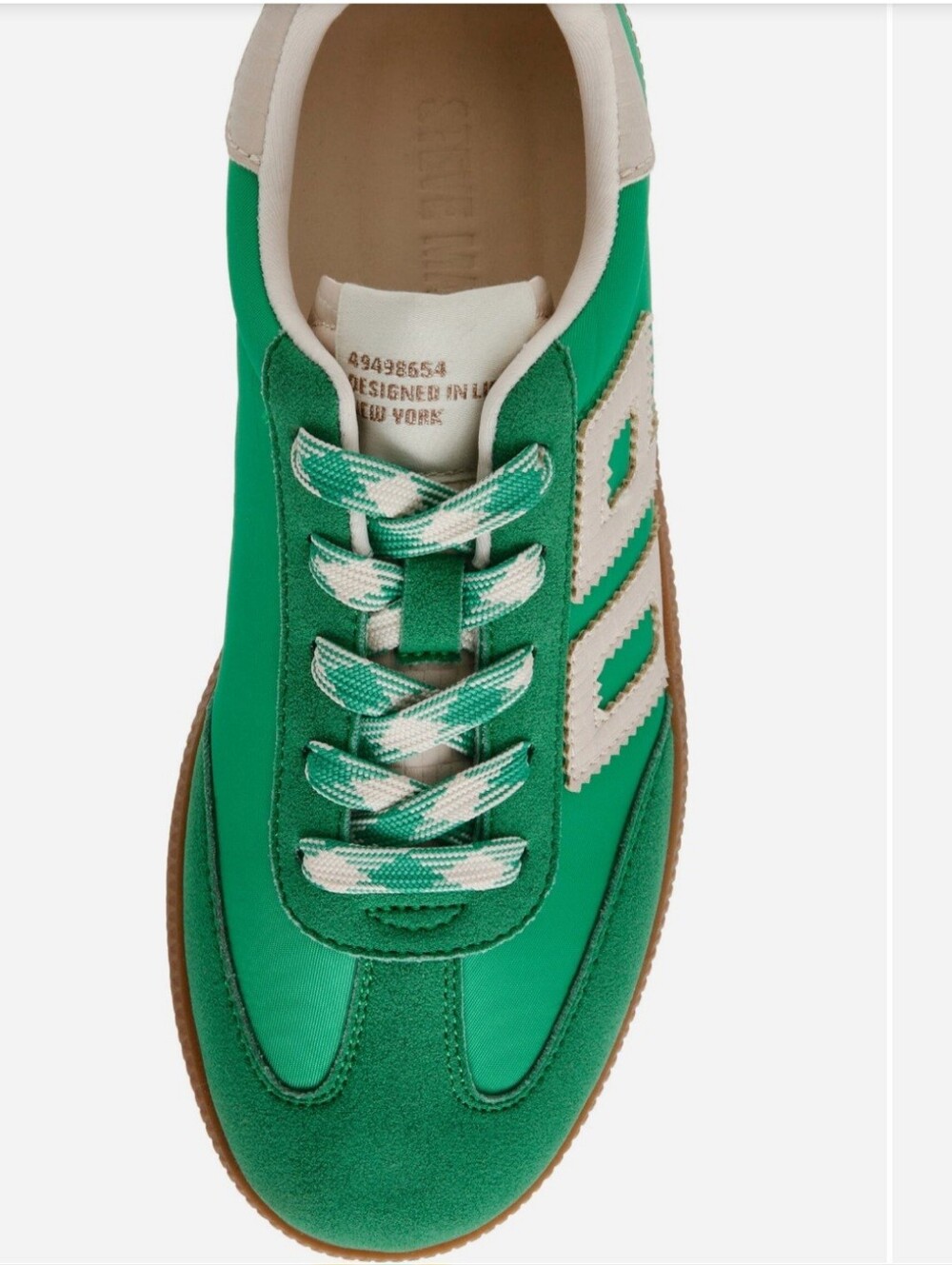 Steve Madden Green Low-Top Sneakers with Cream Accents - Picture 6 of 8